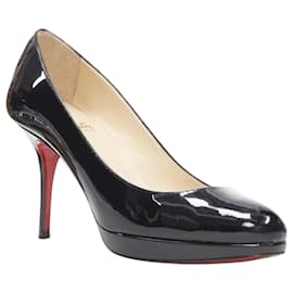 Christian Louboutin-Christian Louboutin patent platform high heel pump-Black