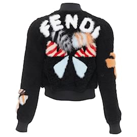 Fendi-Fendi floral fur leather lined cropped bomber jacket-Multiple colors