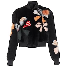 Fendi-Fendi floral fur leather lined cropped bomber jacket-Multiple colors
