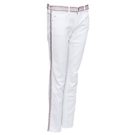 Jeans de denim Isabel Marant Etoile con detalles de costura roja Blanco