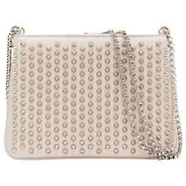 Christian Louboutin-Sac bandoulière Triloubi à clous de Christian Louboutin-Rose