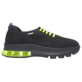 Fendi-Fendi knit air sole runner sneaker-Black