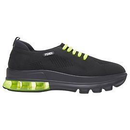 Fendi Strick-Luftsohlen-Läufer-Sneaker Schwarz