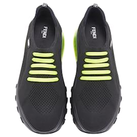Fendi-Fendi knit air sole runner sneaker-Black