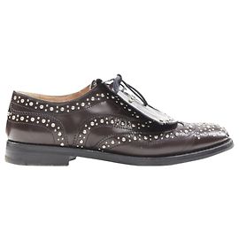 Brogue com tachas prateadas Church's Burwood Marrom