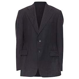 Gucci-Gucci wool pinstripe double vent blazer-Grey