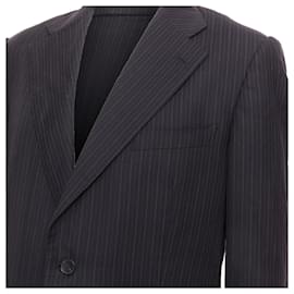Gucci-Gucci wool pinstripe double vent blazer-Grey