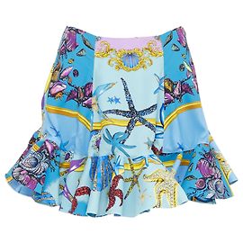 Saia de estrela do mar flutter Tresor de la Mer da Versace Runway Azul