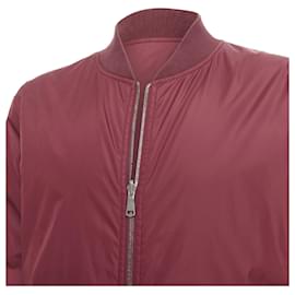 Gucci-Gucci Reversible nylon GG monogram zip bomber-Red,Dark red