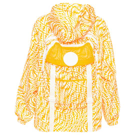 Fendi-Fendi Vertigo Reversible yellow swirl logo print hooded windbreaker-Yellow