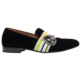 Christian Louboutin-Christian Louboutin St Ordre velvet silver star badge loafers-Black