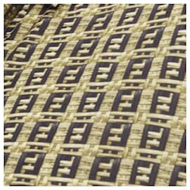 Fendi-Fendi Forever Bamboo FF Zucca interwoven print bowling summer shirt-Brown
