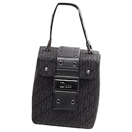Dior-Christian Dior John Galliano trotter Street Chic canvas box bag-Black