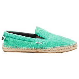 Espadrilhas de couro em relevo escamado Jimmy Choo Vlad Verde