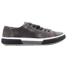 Prada-Prada stratsuede leather low top sneakers-Black