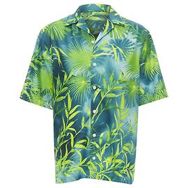 Chemise imprimée tropicale JLo Jungle de Versace Iconic Vert