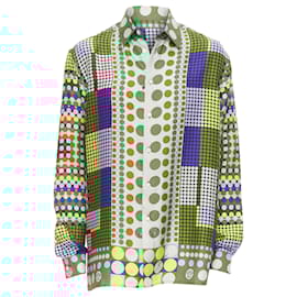 Versace-Versace Runway Tresor De La Mer Pop Dot silk Medusa shirt-Multiple colors