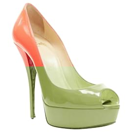 Christian Louboutin-Chaussures à talons hauts plateforme Lady Peep de Christian Louboutin-Rose