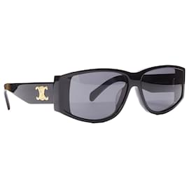 Céline-Celine Hedi Slimane Triomphe logo acetate sunglasses-Black