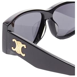 Céline-Celine Hedi Slimane Triomphe logo acetate sunglasses-Black