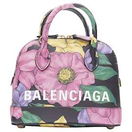 Balenciaga-Balenciaga Ville floral logo print top handle crossbody bag-Multiple colors
