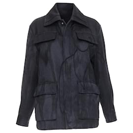 Dior-Dior Homme applique patchwork silhouette safari jacket-Black