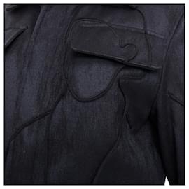 Dior-Dior Homme applique patchwork silhouette safari jacket-Black
