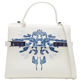 Delvaux Limited Edition Tempete MM B Papillon Tasche aus Lammleder Weiß
