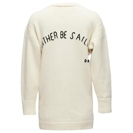 Dior-Dior Rather Be Sailing Long Pullover Sweater-White,Cream