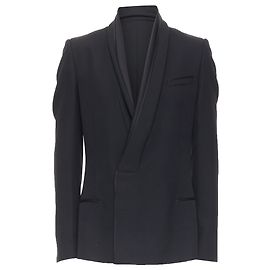 Blazer in pile di lana, cotone e seta Haider Ackermann Nero