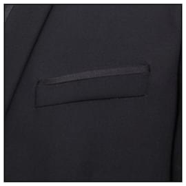 Haider Ackermann-Haider Ackermann Runway fleece wool cotton silk shawl blazer-Black