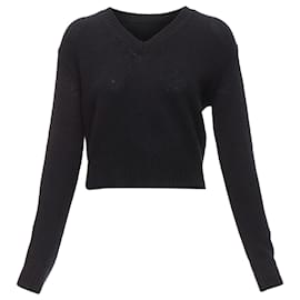 Dior-Christian Dior Cashmere J'adior Amor Cropped Sweater-Black
