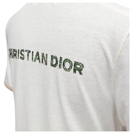 Dior-Christian Dior Princess And Dragon Foil Print Ringer Tshirt-White,Cream