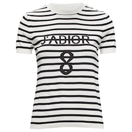Dior-Christian Dior J'adior 8 Short Sleeve Crew Neck Sweater-Black