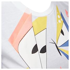 Fendi-Fendi Kids Angry Monster Butterfly Applique Cap Sleeve Long Tshirt-White