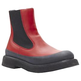 Céline-Celine Phoebe Philo Country leather rubber chunky ankle boot-Red