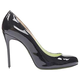 Christian Louboutin-Christian Louboutin Fifille patent round toe stiletto pump-Black