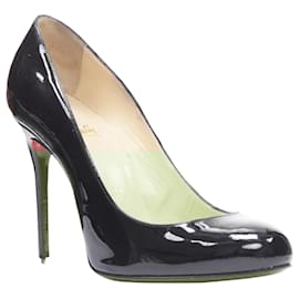 Christian Louboutin-Christian Louboutin Fifille patent round toe stiletto pump-Black