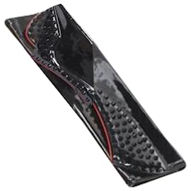 Christian Louboutin-Christian Louboutin Pigalle silhouette patent spike stud clutch bag-Black