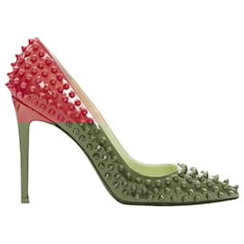 Christian Louboutin-Christian Louboutin pastel patent spike allover stud pigalle pump-Pink