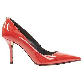 Versace Hibiscus Barocco Medusa Stiletto-Pumps Rot