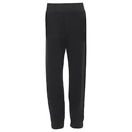 Bottega Veneta-Bottega Veneta cotton waist band heavy cotton wide leg sweat pants-Black