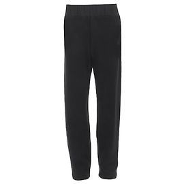 Pantalones de chándal de pierna ancha de algodón pesado con cinturilla de algodón Bottega Veneta Negro