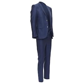 Corneliani-Corneliani Super 110's extra fine virgin wool slim suit-Blue,Navy blue