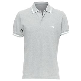 Polo de piquê de algodão listrado com abelha Dior Homme Cinza