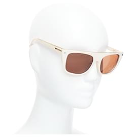 Givenchy-Givenchy SGV883 acetate gold top logo sunglasses-Golden,Metallic