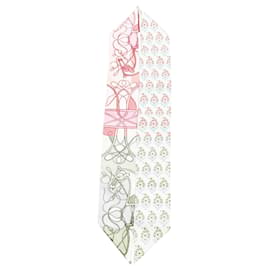 Hermès-Hermes Coup De Fouet Au Bloc Twilly scarf-Pink