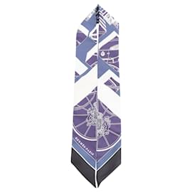 Hermès-Hermes Silk Springs Springs Twilly scarf-White,Cream