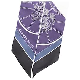 Hermès-Hermes Silk Springs Springs Twilly scarf-White,Cream