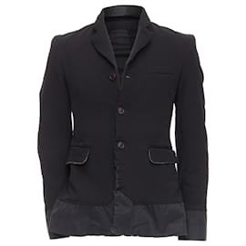 Comme Des Garcons-Comme Des Garcons Homme Plus black reprint docking blazer-Black
